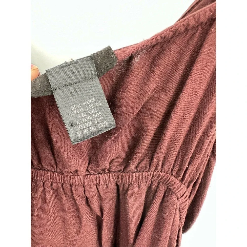 Steve Madden Surplice Swing Flowy Tie-Dye Dress Cover Up Brown Size Medium M